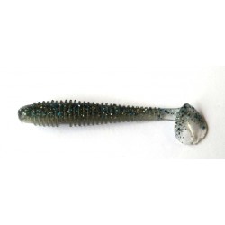 Силиконовая приманка на хищника, Taipan Slim View Fat, 3,3 дюйма, 6шт/уп, цвет №14 Bluegill flash